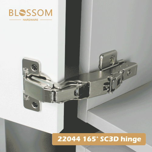 Cabinet Hinge 165°, Soft Closing 3D Adjustable Angle Hinge for Wooden Doors